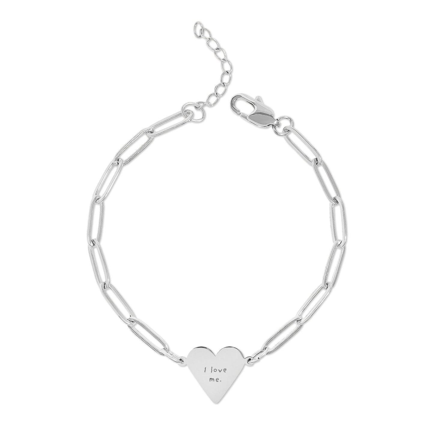 Paperclip Heart Bracelet — 'I Love Me'