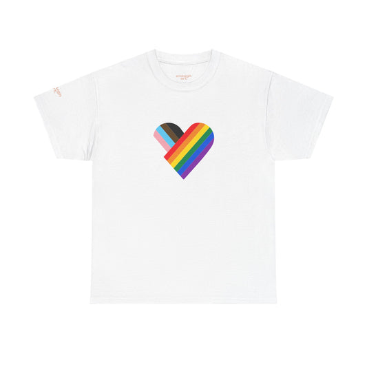 Unisex Tee — LGBTQIA+ Progress Heart — Pride