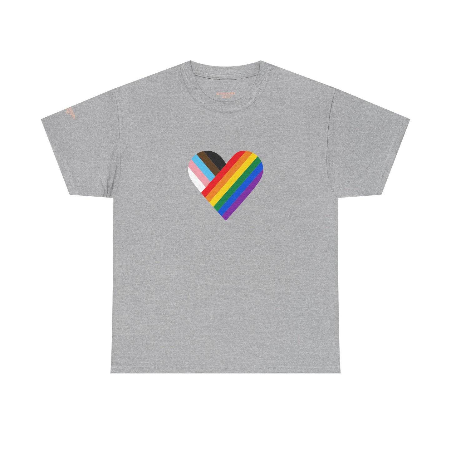 Unisex Tee — LGBTQIA+ Progress Heart  — Pride