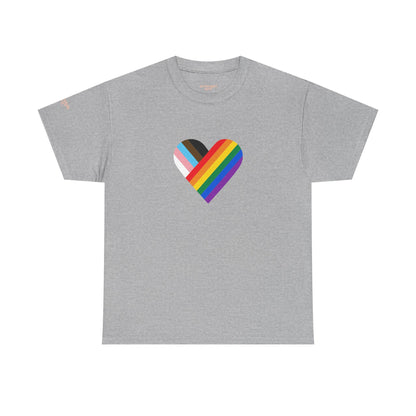 Unisex Tee — LGBTQIA+ Progress Heart  — Pride