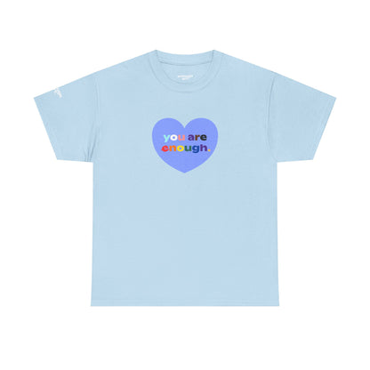 Unisex Tee - 'You Are Enough' - Progress Pride Heart