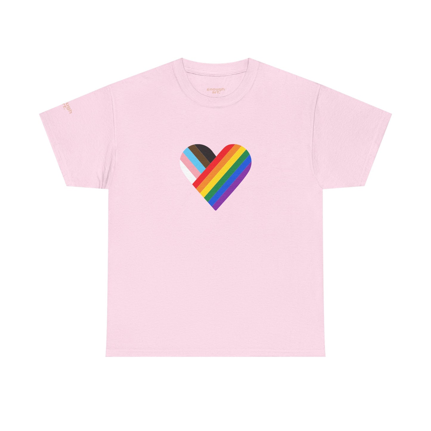 Unisex Tee — LGBTQIA+ Progress Heart  — Pride