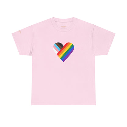 Unisex Tee — LGBTQIA+ Progress Heart  — Pride