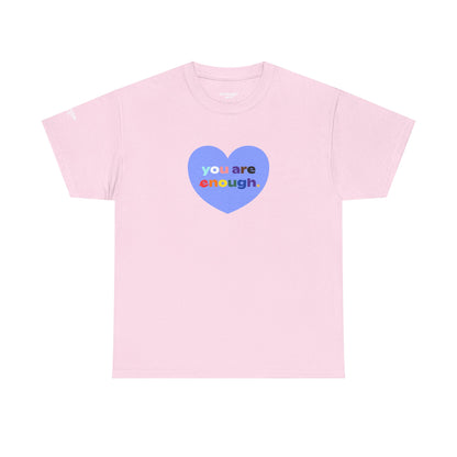 Unisex Tee - 'You Are Enough' - Progress Pride Heart