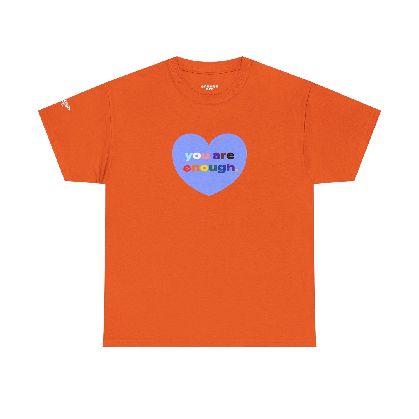 Unisex Tee - 'You Are Enough' - Progress Pride Heart