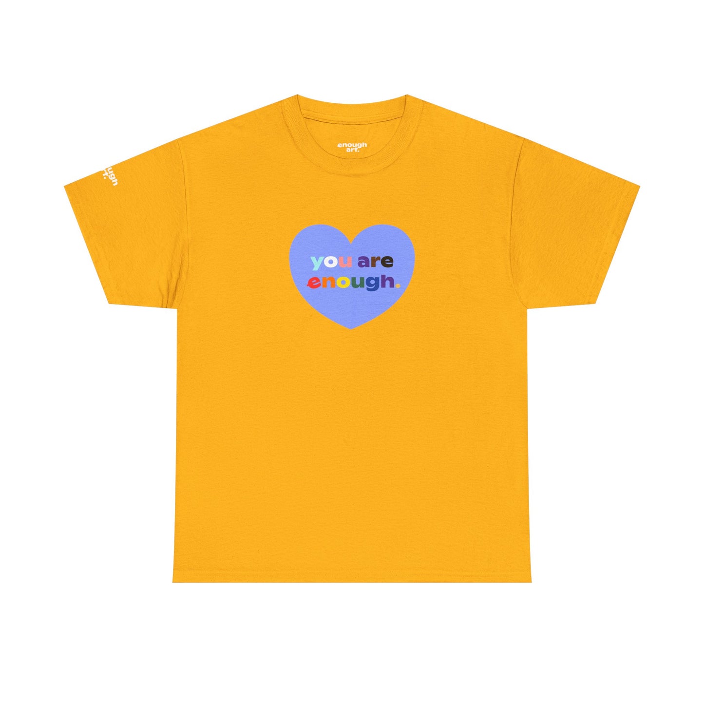 Unisex Tee - 'You Are Enough' - Progress Pride Heart