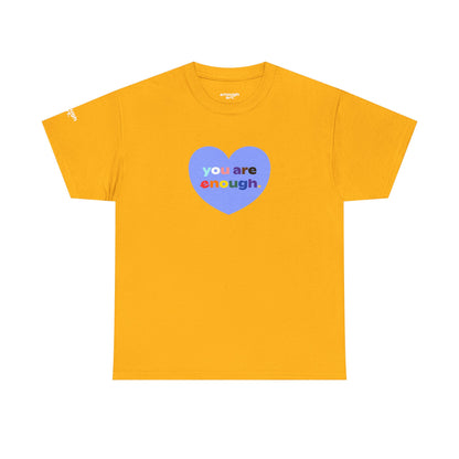 Unisex Tee - 'You Are Enough' - Progress Pride Heart