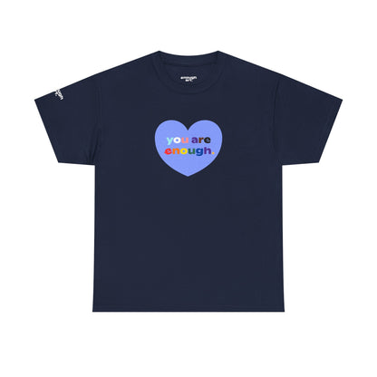 Unisex Tee - 'You Are Enough' - Progress Pride Heart