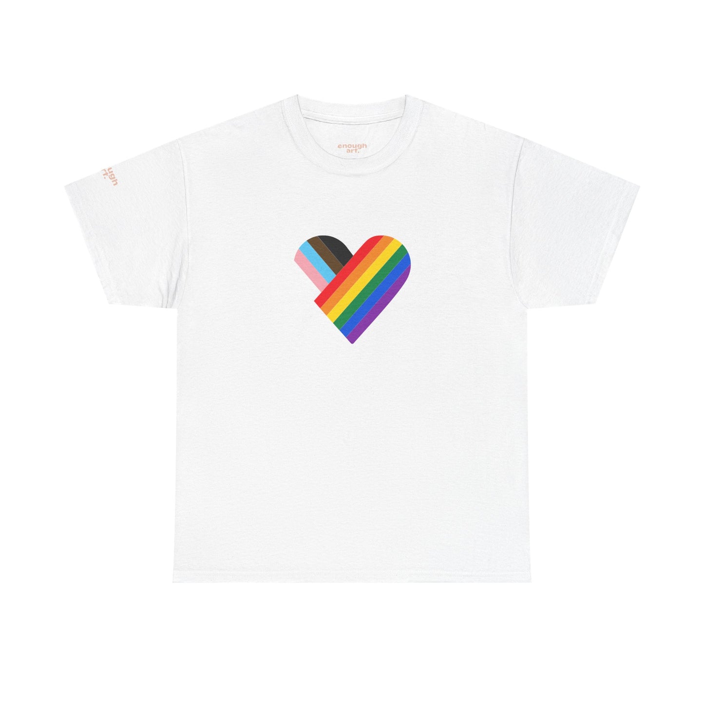 Unisex Tee — LGBTQIA+ Progress Heart  — Pride