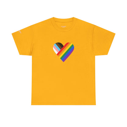 Unisex Tee — LGBTQIA+ Progress Heart  — Pride