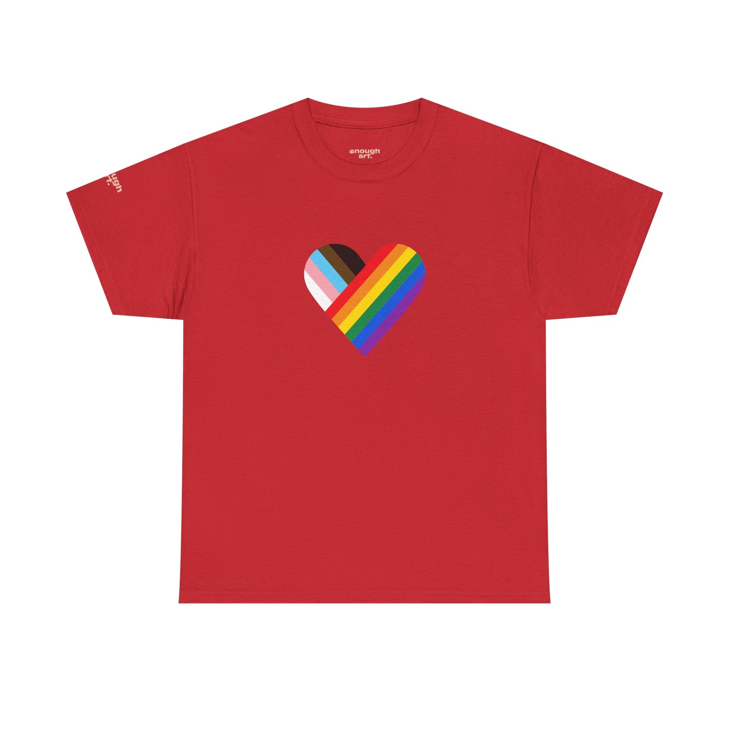 Unisex Tee — LGBTQIA+ Progress Heart  — Pride