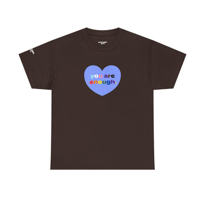 Unisex Tee - 'You Are Enough' - Progress Pride Heart