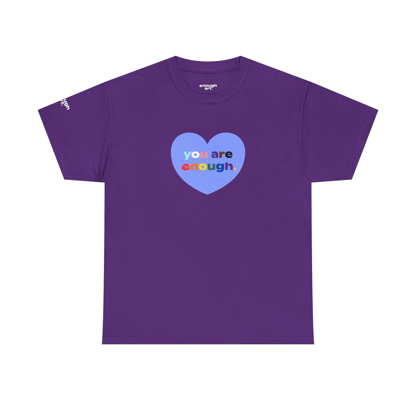 Unisex Tee - 'You Are Enough' - Progress Pride Heart