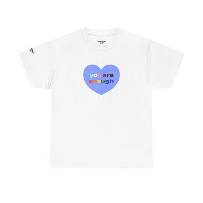 Unisex Tee - 'You Are Enough' - Progress Pride Heart