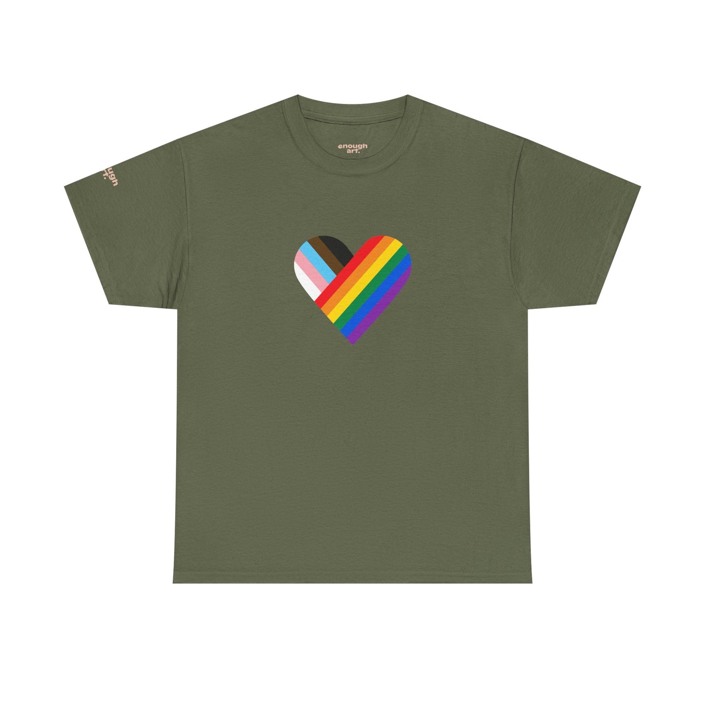 Unisex Tee — LGBTQIA+ Progress Heart  — Pride