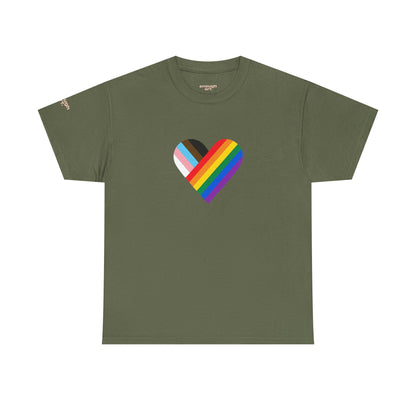 Unisex Tee — LGBTQIA+ Progress Heart  — Pride