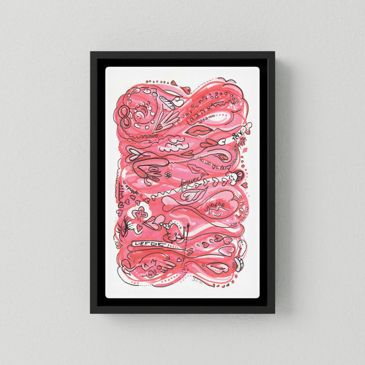 Canvas Print: Waves of Love (Colour Frames)