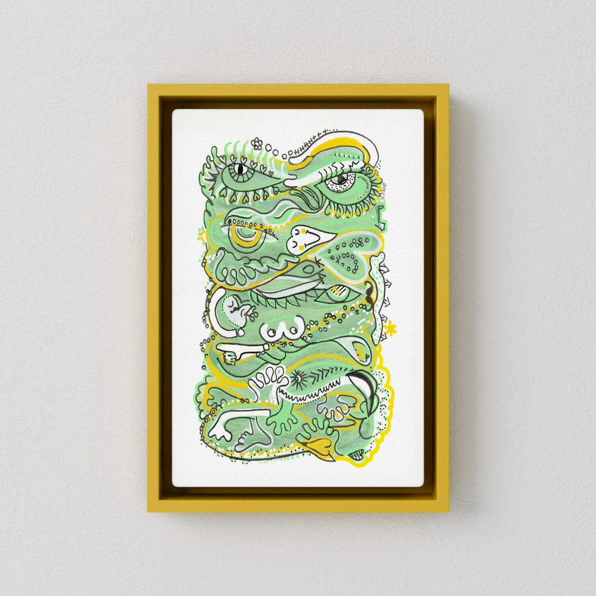 Canvas Print: Waves of Humanity (Colour Frames)