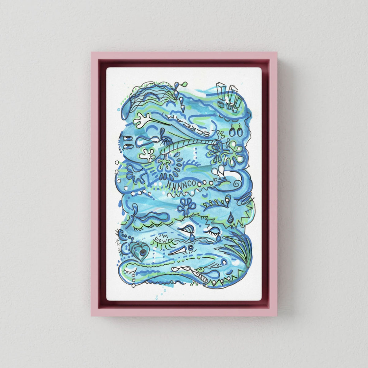 Canvas Print: Waves of Sorrow (Colour Frames)