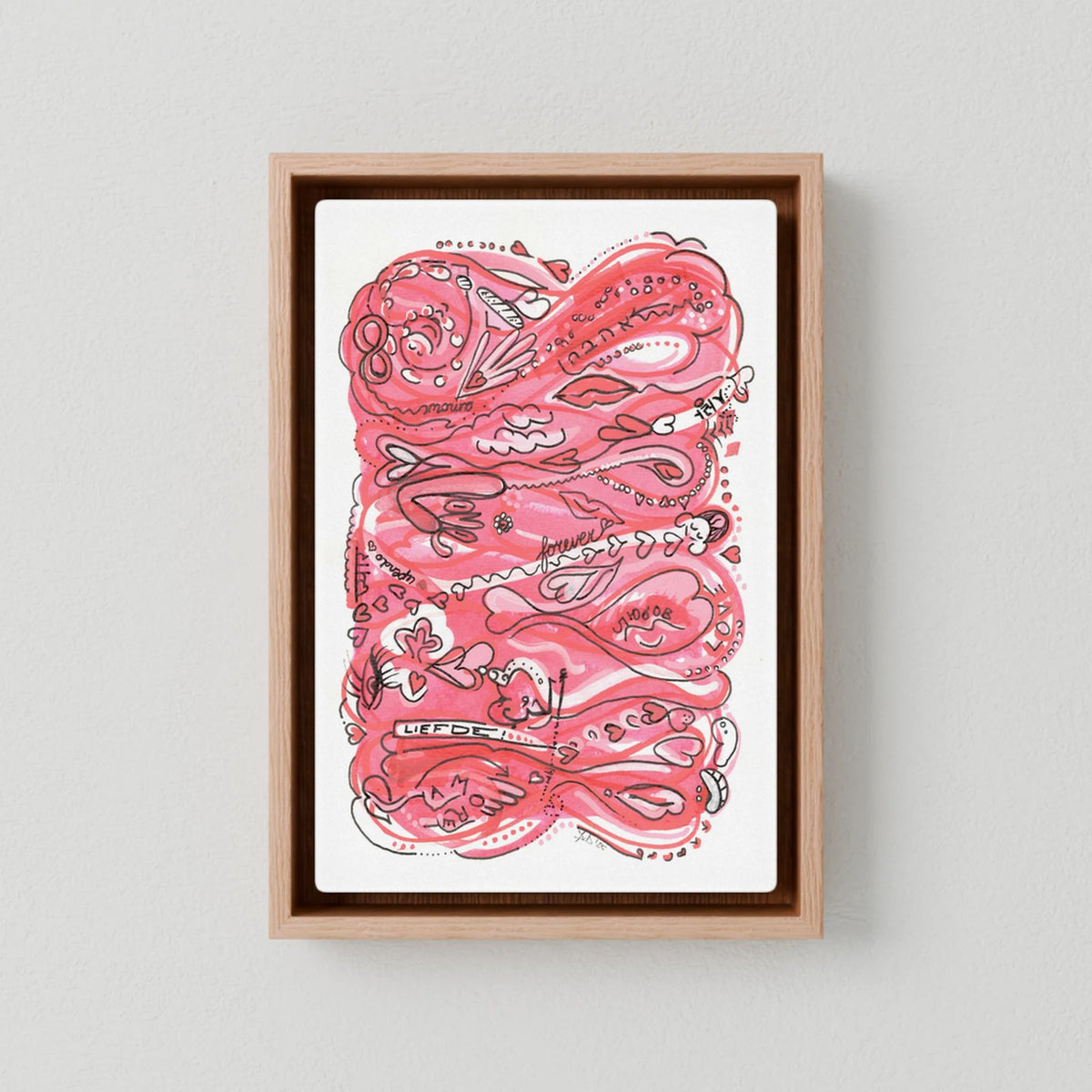 Canvas Print: Waves of Love (Colour Frames)