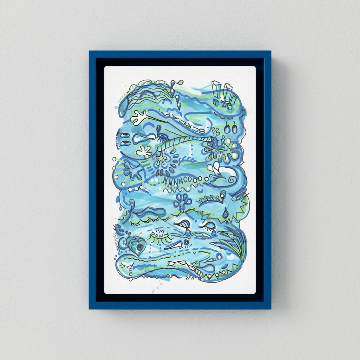 Canvas Print: Waves of Sorrow (Colour Frames)