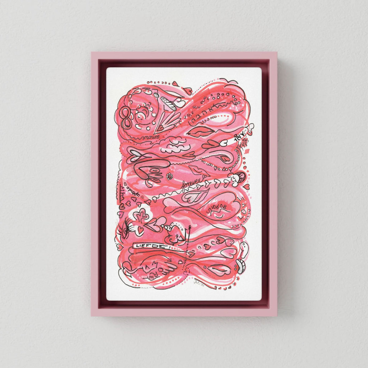 Canvas Print: Waves of Love (Colour Frames)