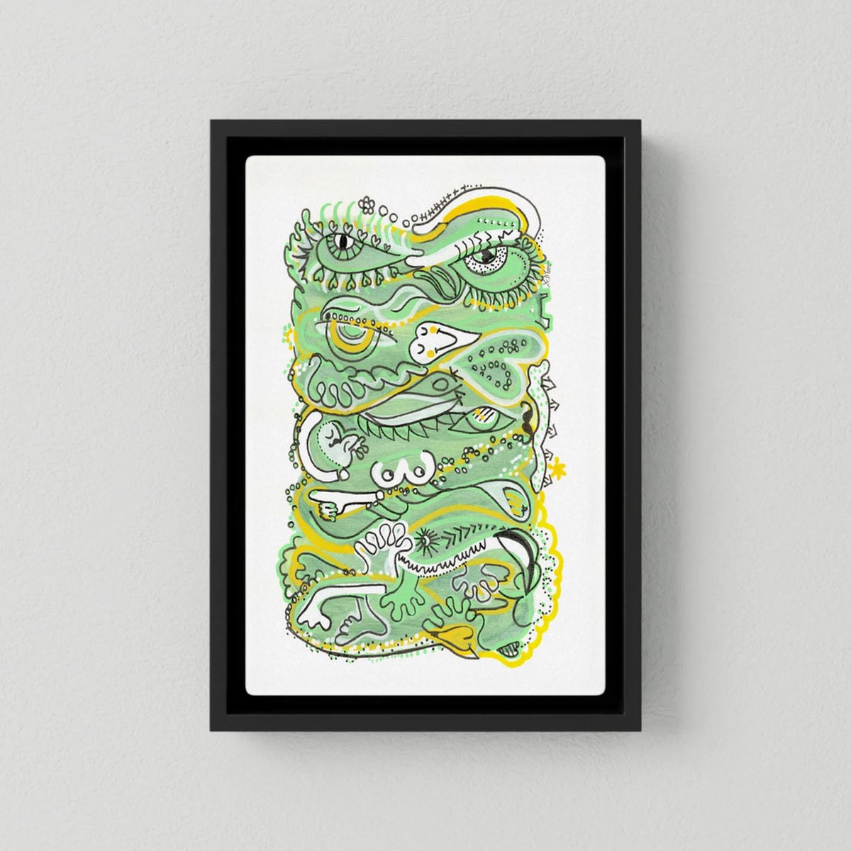 Canvas Print: Waves of Humanity (Colour Frames)