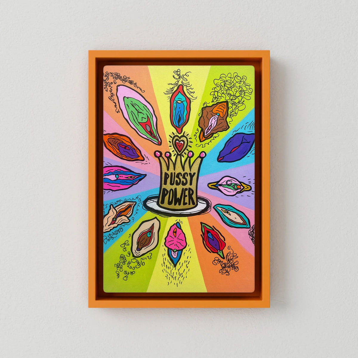 Canvas Print: Pussy Power (Colour Frames)