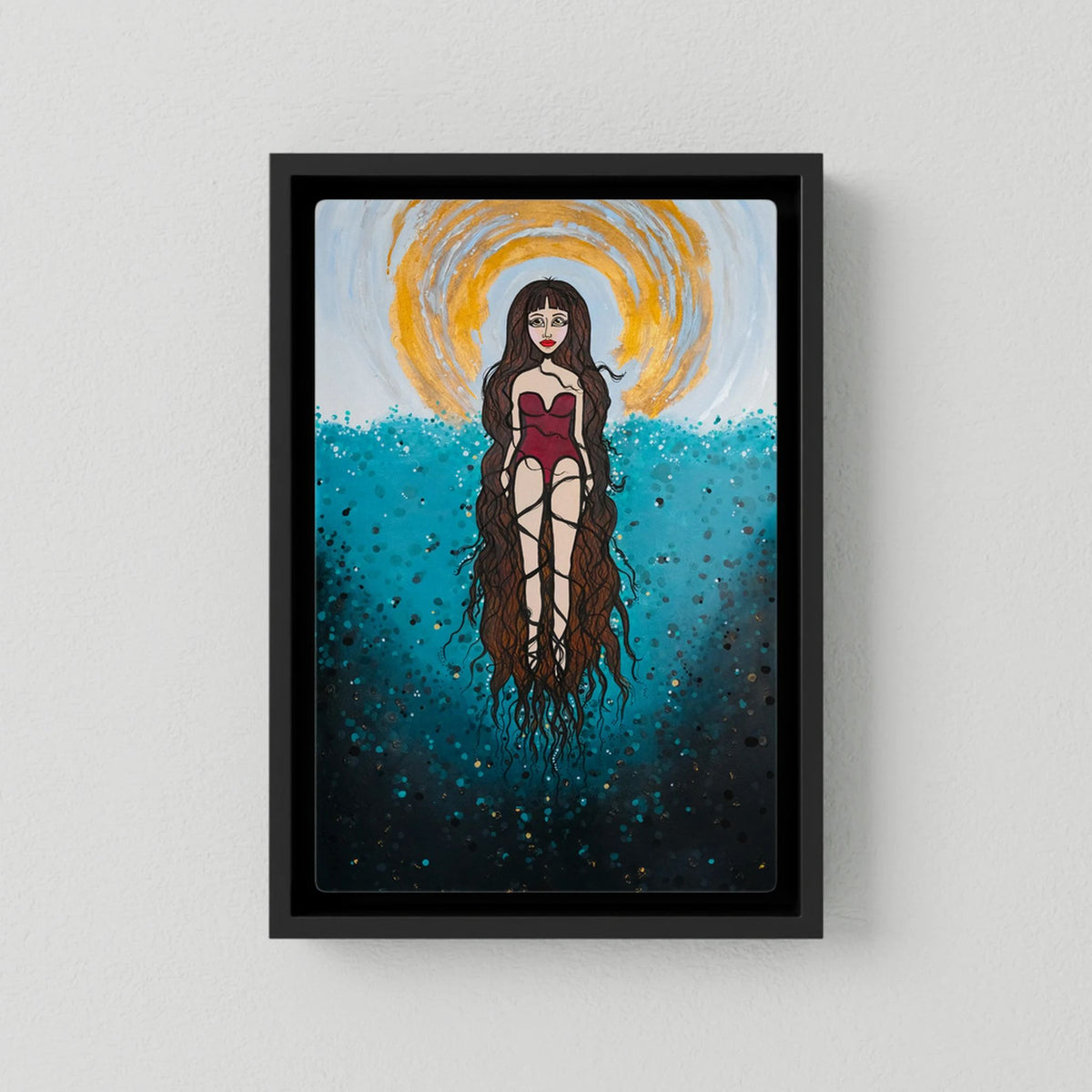 Canvas Print: The Epiphany of Yemanya (Colour Frames)