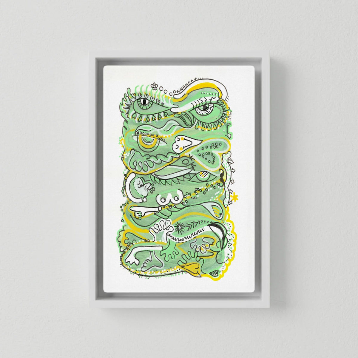 Canvas Print: Waves of Humanity (Colour Frames)