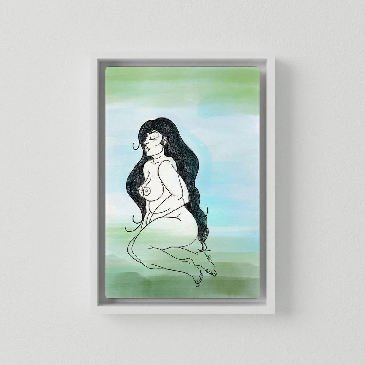 Canvas Print: She Curves (Colour Frames)