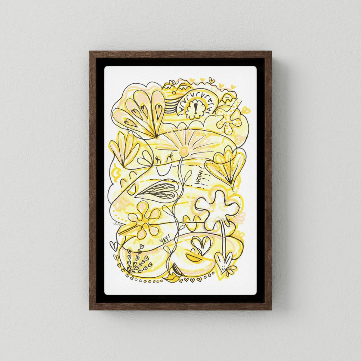 Canvas Print: Waves of Happiness (Colour Frames)