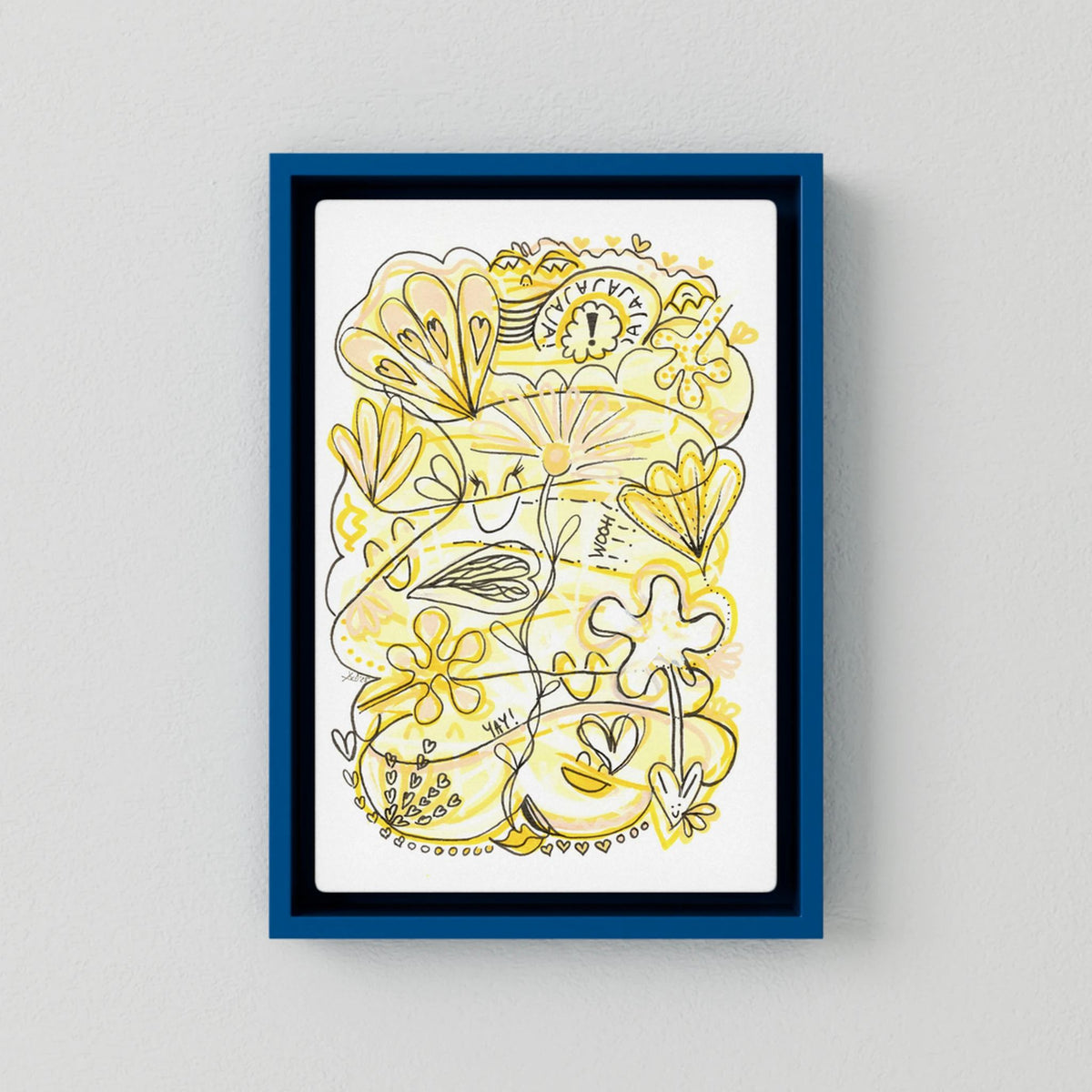 Canvas Print: Waves of Happiness (Colour Frames)