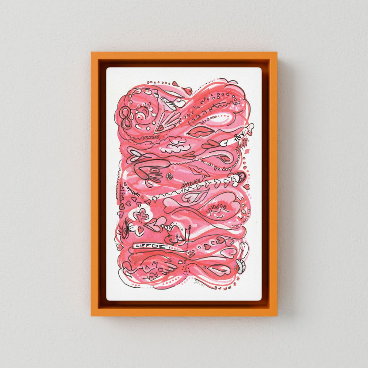 Canvas Print: Waves of Love (Colour Frames)