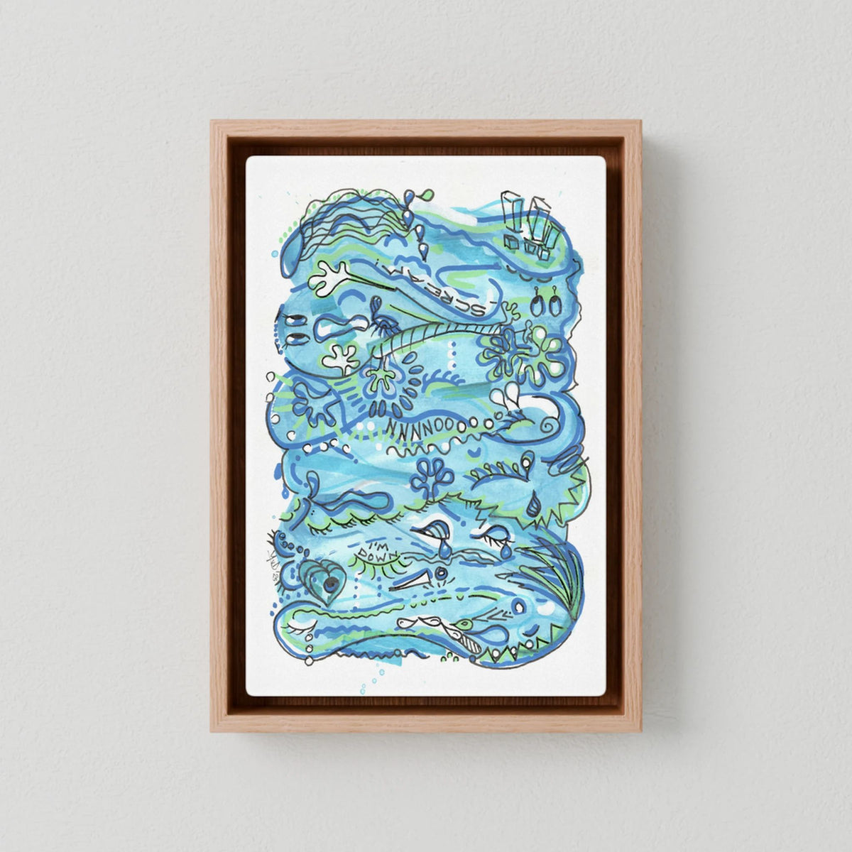 Canvas Print: Waves of Sorrow (Colour Frames)