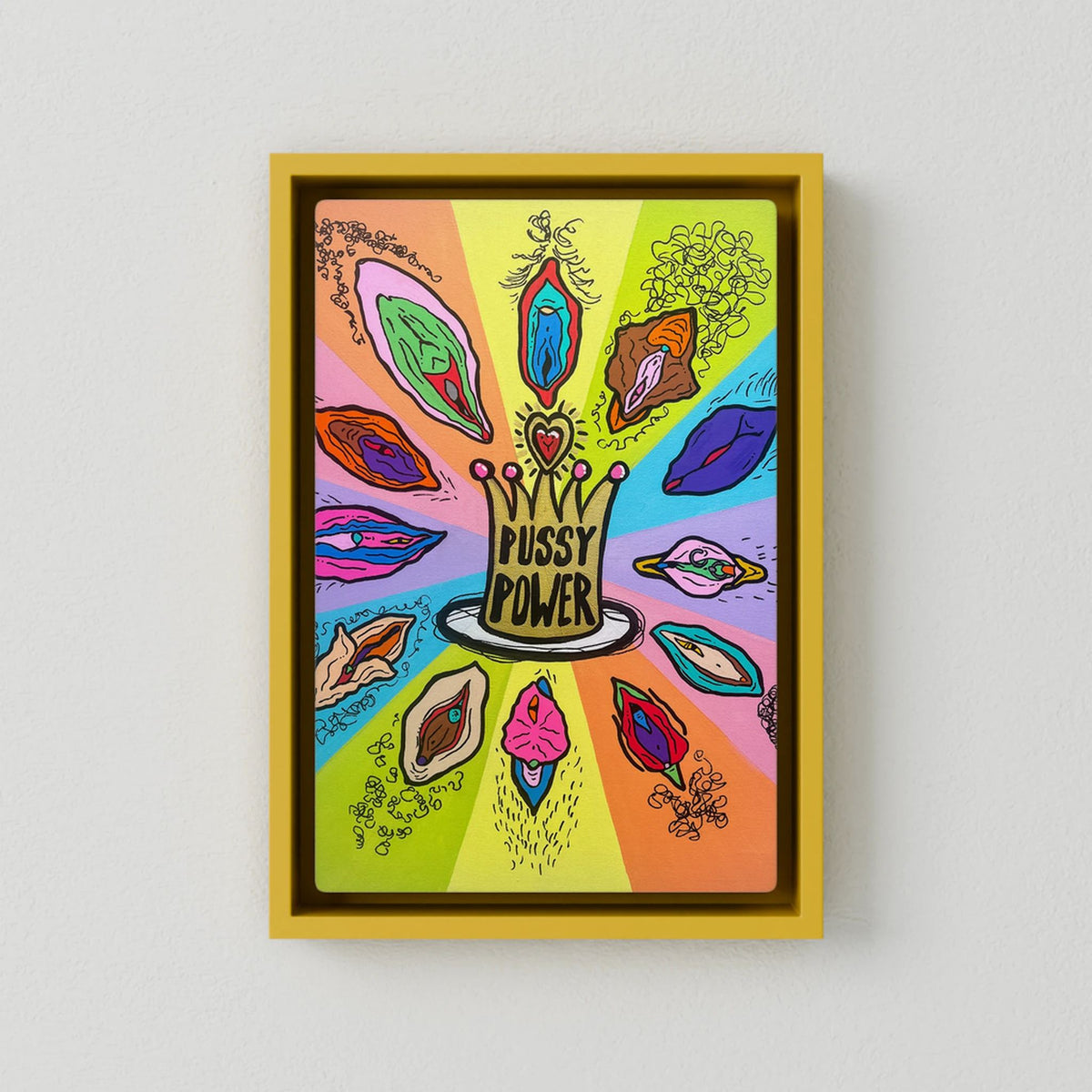 Canvas Print: Pussy Power (Colour Frames)