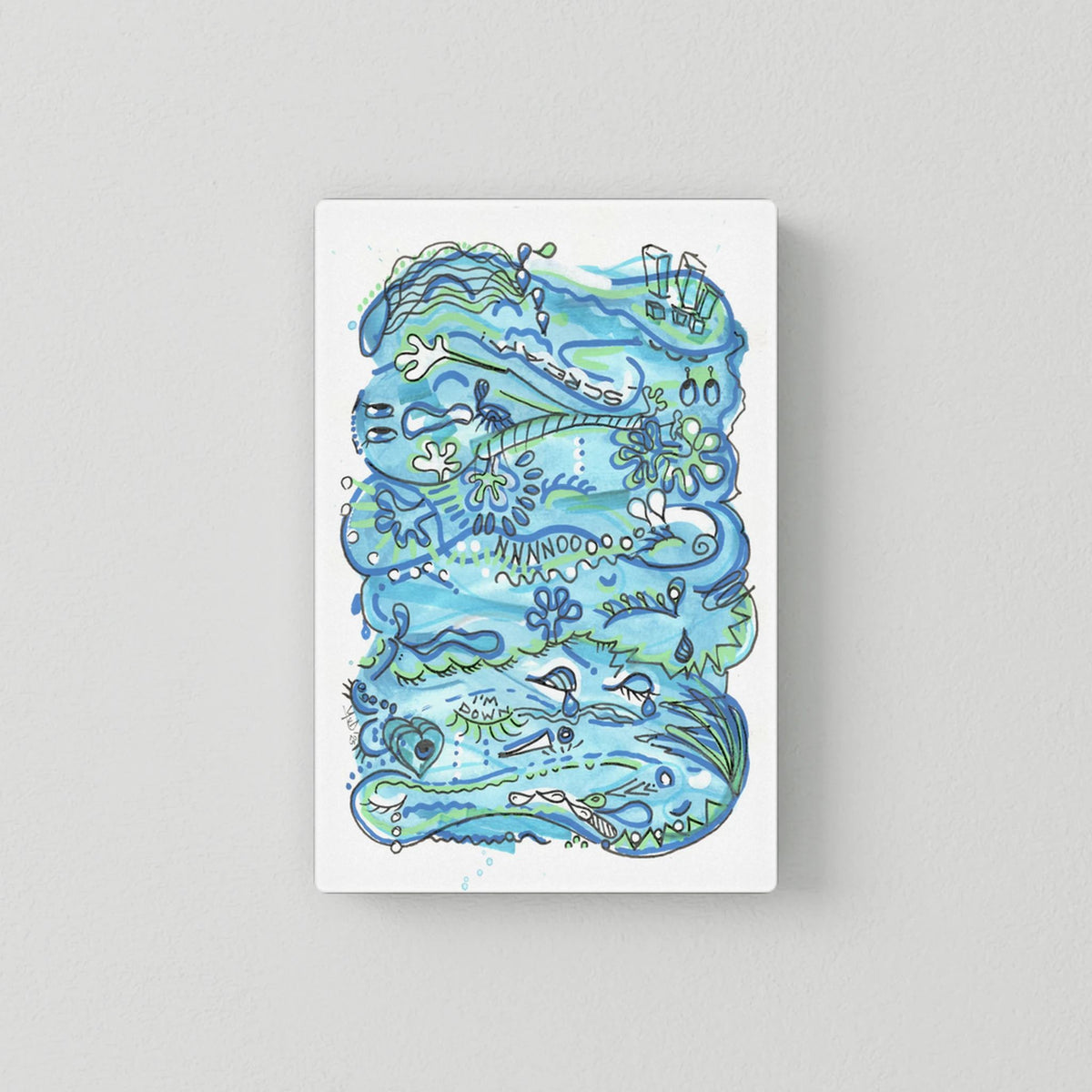 Canvas Print: Waves of Sorrow (Colour Frames)