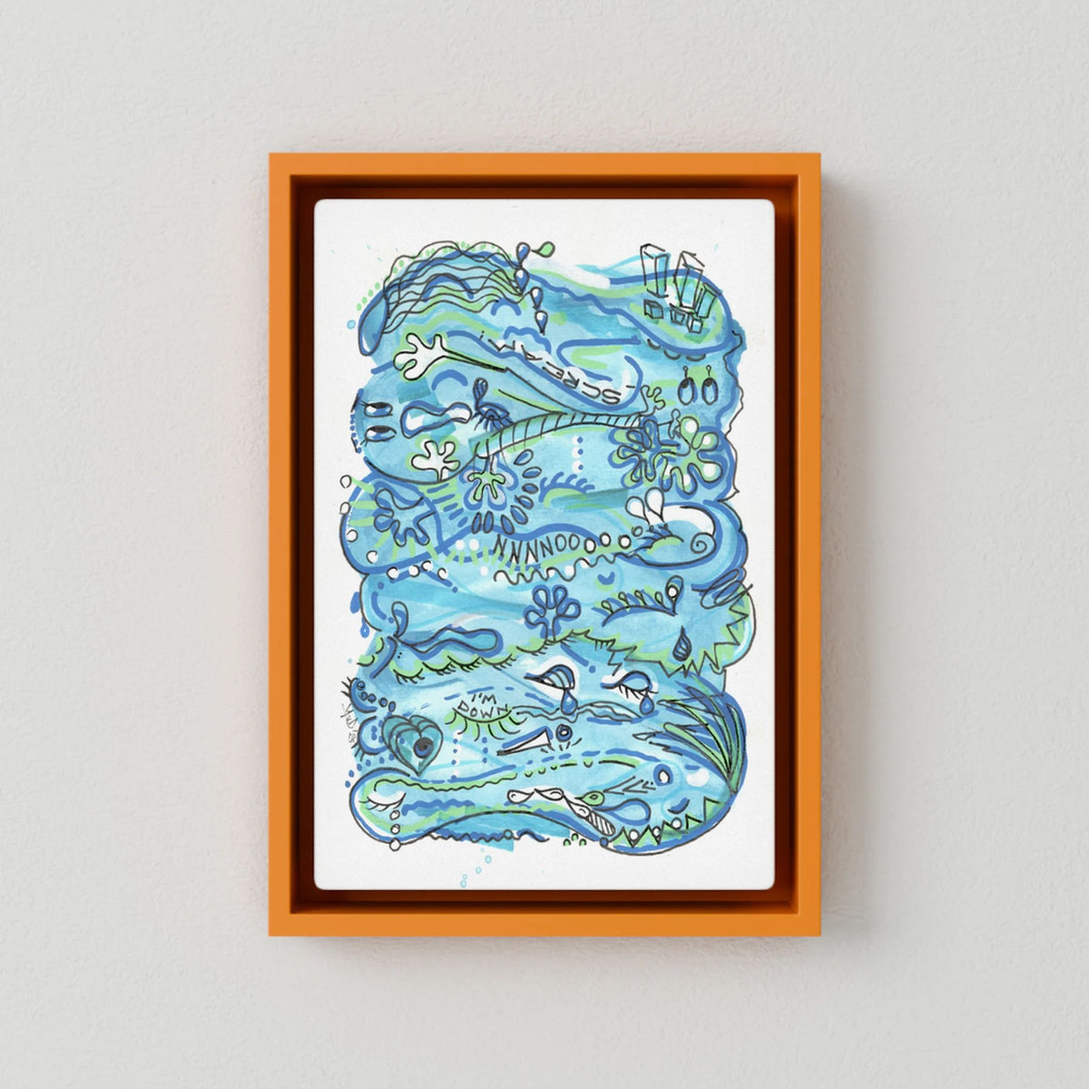 Canvas Print: Waves of Sorrow (Colour Frames)