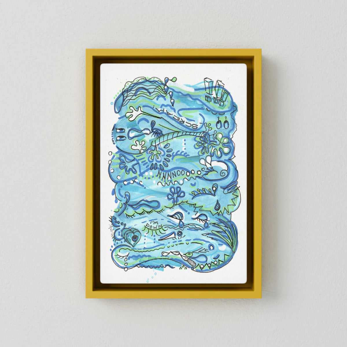Canvas Print: Waves of Sorrow (Colour Frames)