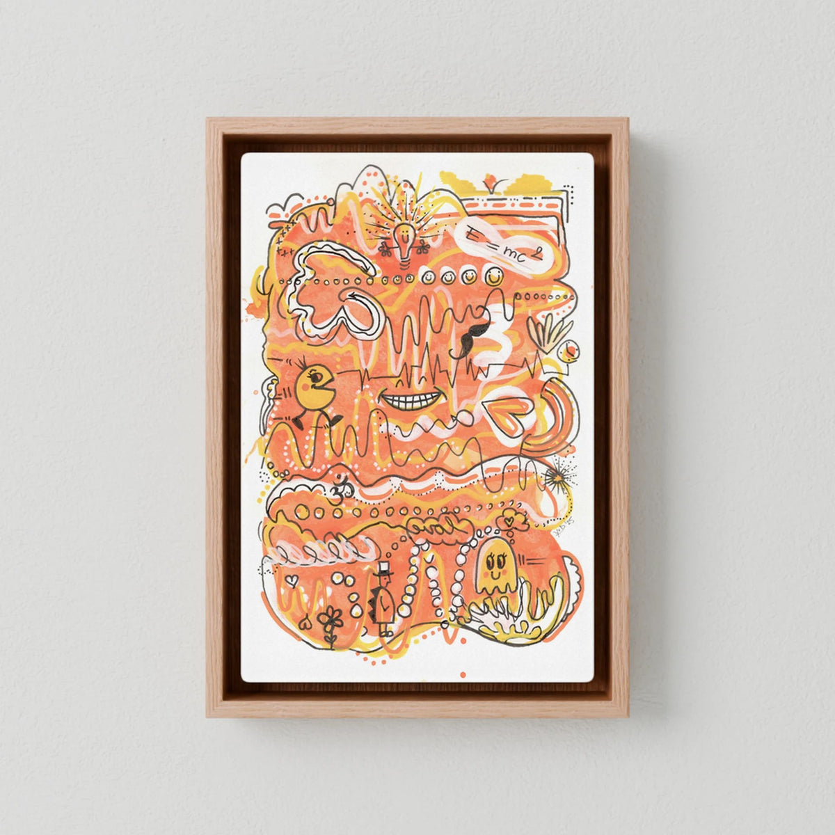 Canvas Print: Waves of Energy (Colour Frames)