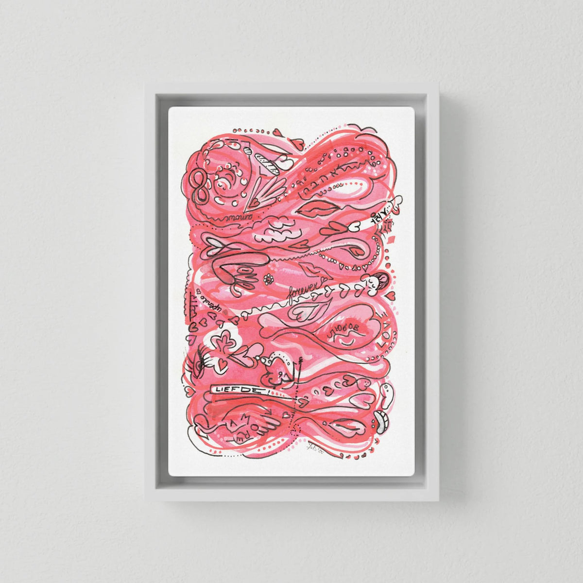 Canvas Print: Waves of Love (Colour Frames)