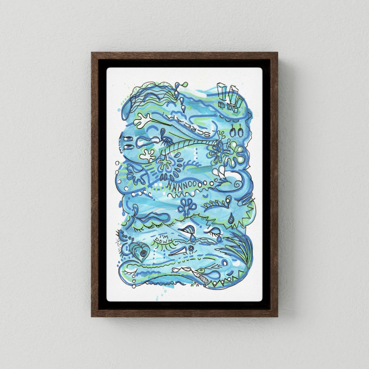 Canvas Print: Waves of Sorrow (Colour Frames)