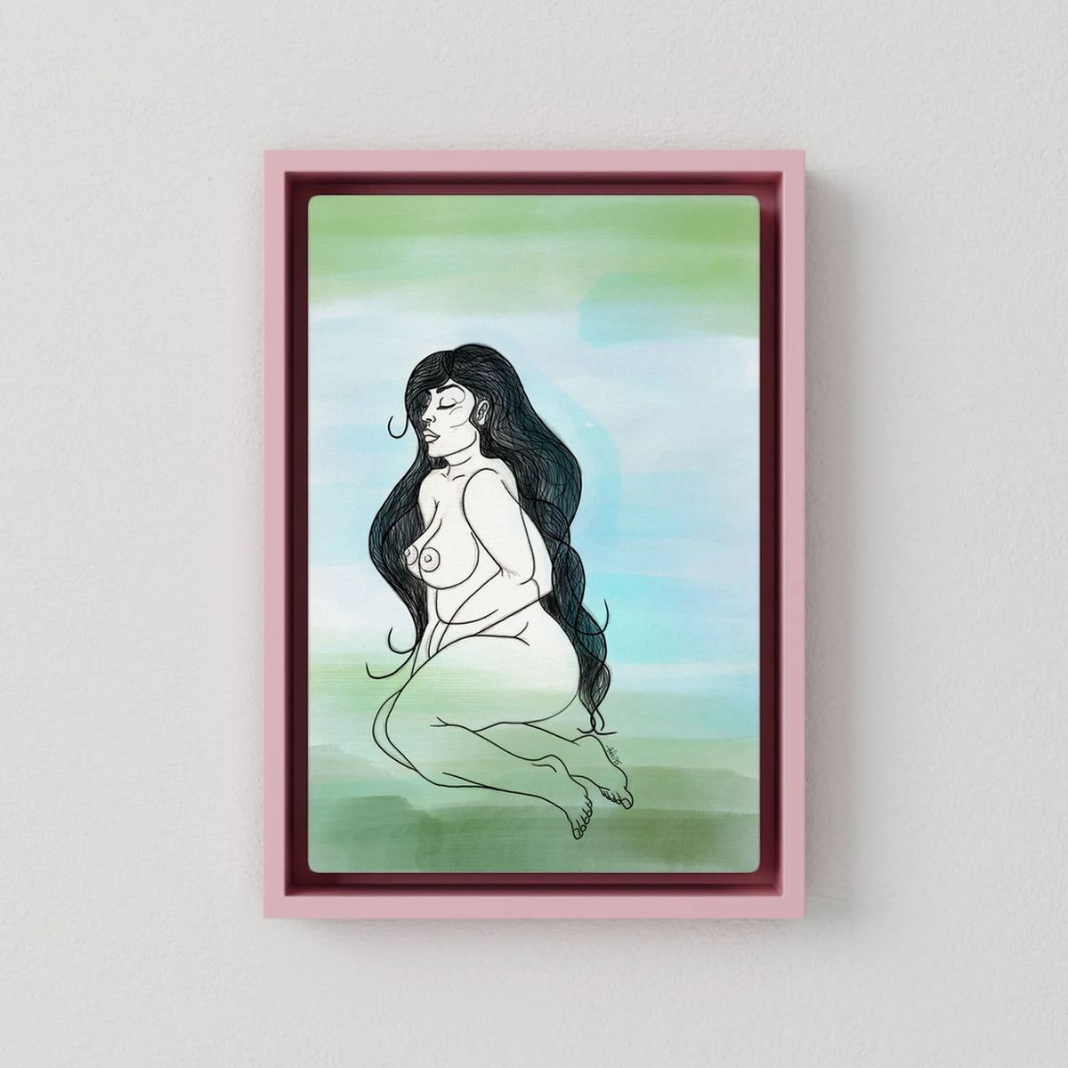 Canvas Print: She Curves (Colour Frames)