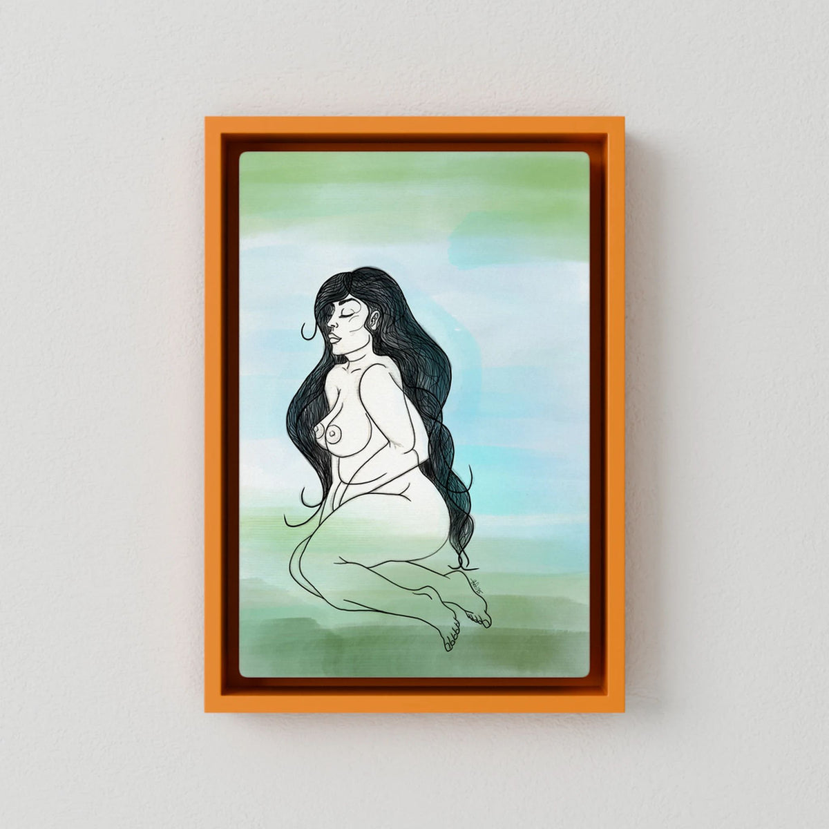 Canvas Print: She Curves (Colour Frames)