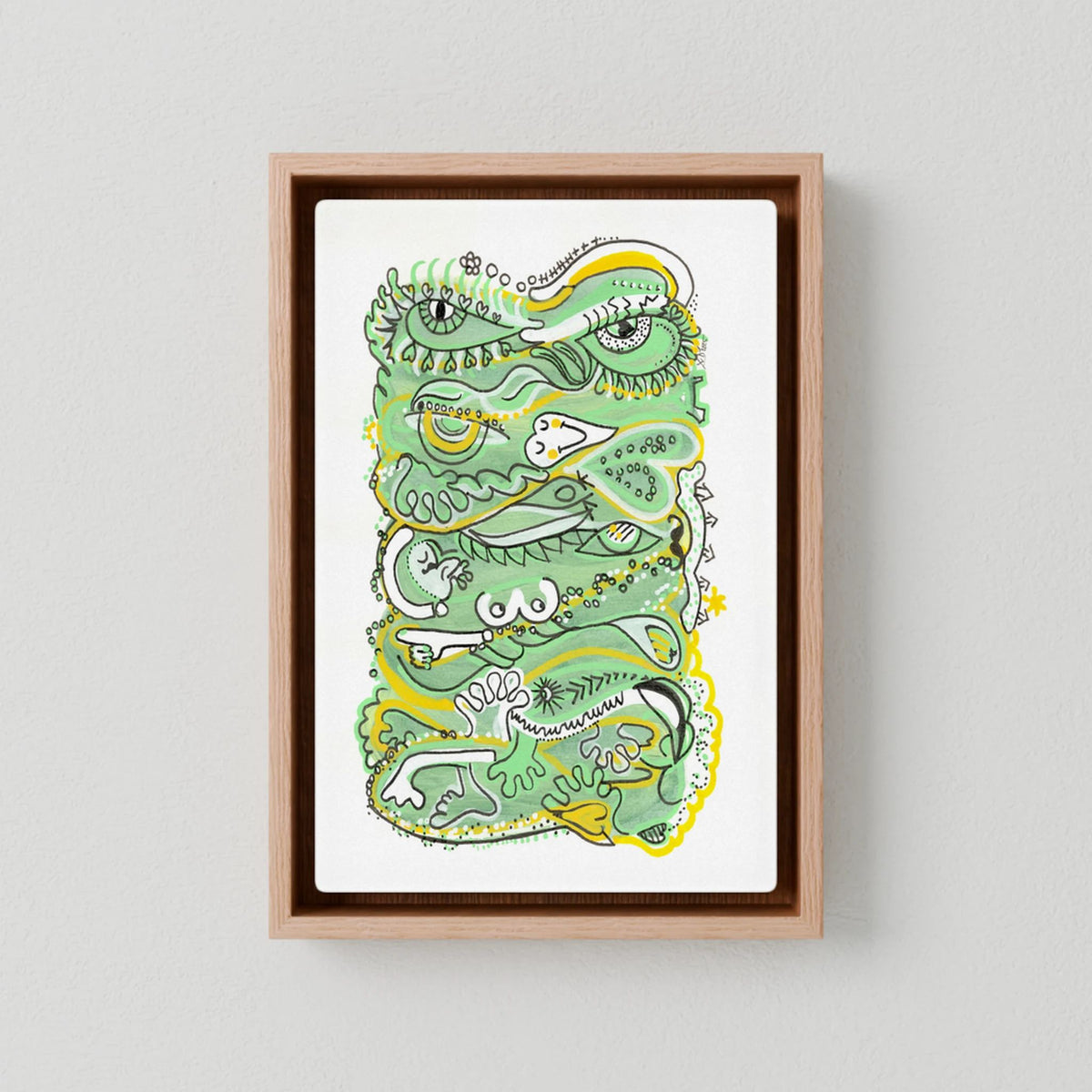 Canvas Print: Waves of Humanity (Colour Frames)