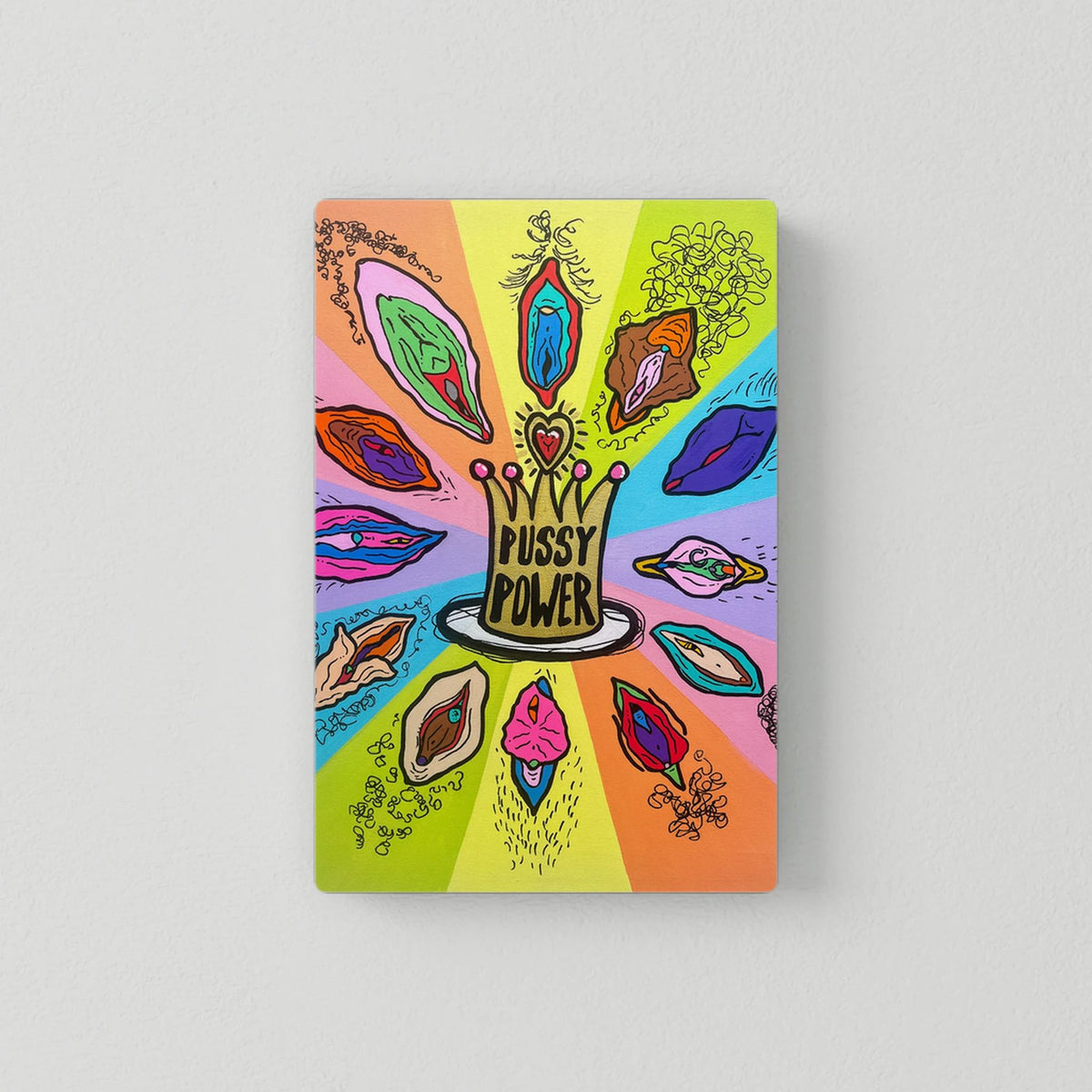 Canvas Print: Pussy Power (Colour Frames)