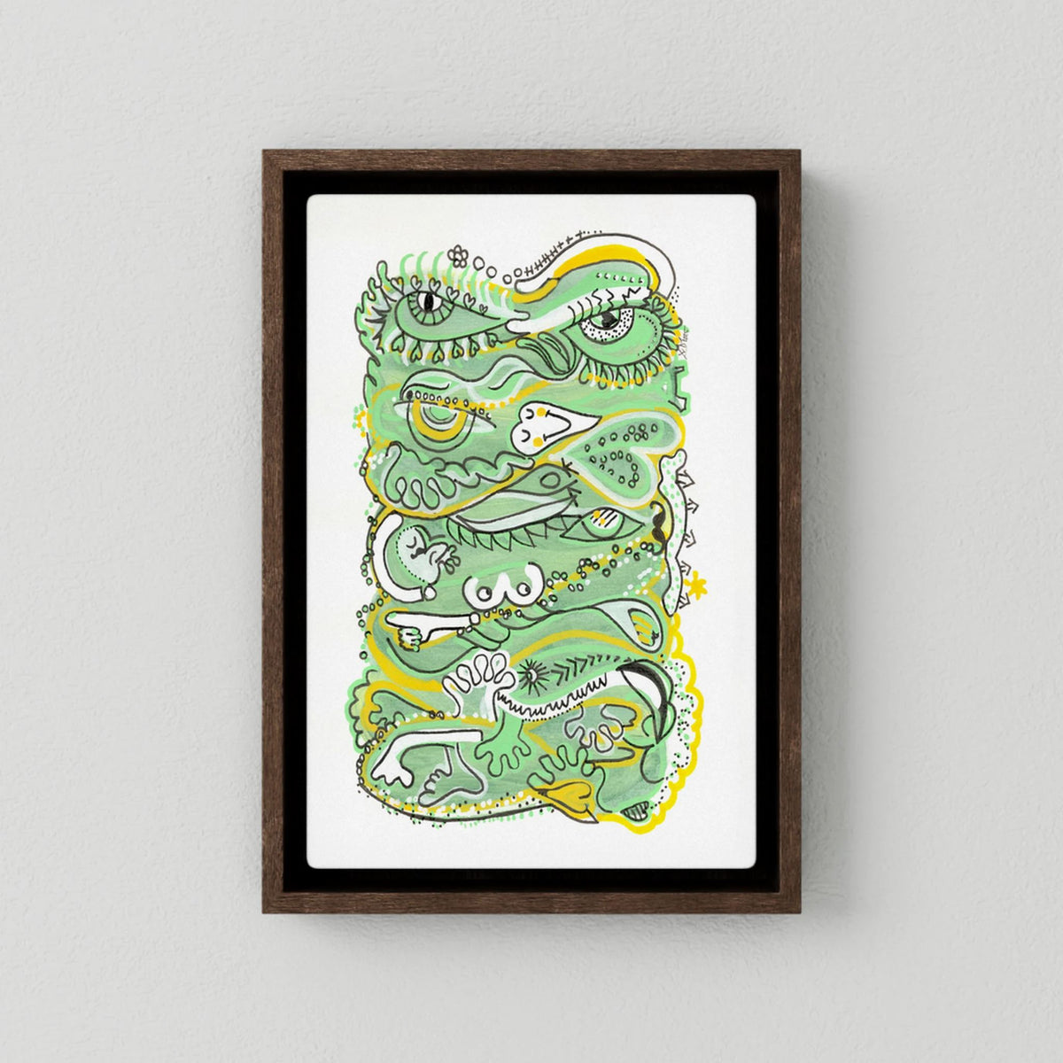 Canvas Print: Waves of Humanity (Colour Frames)