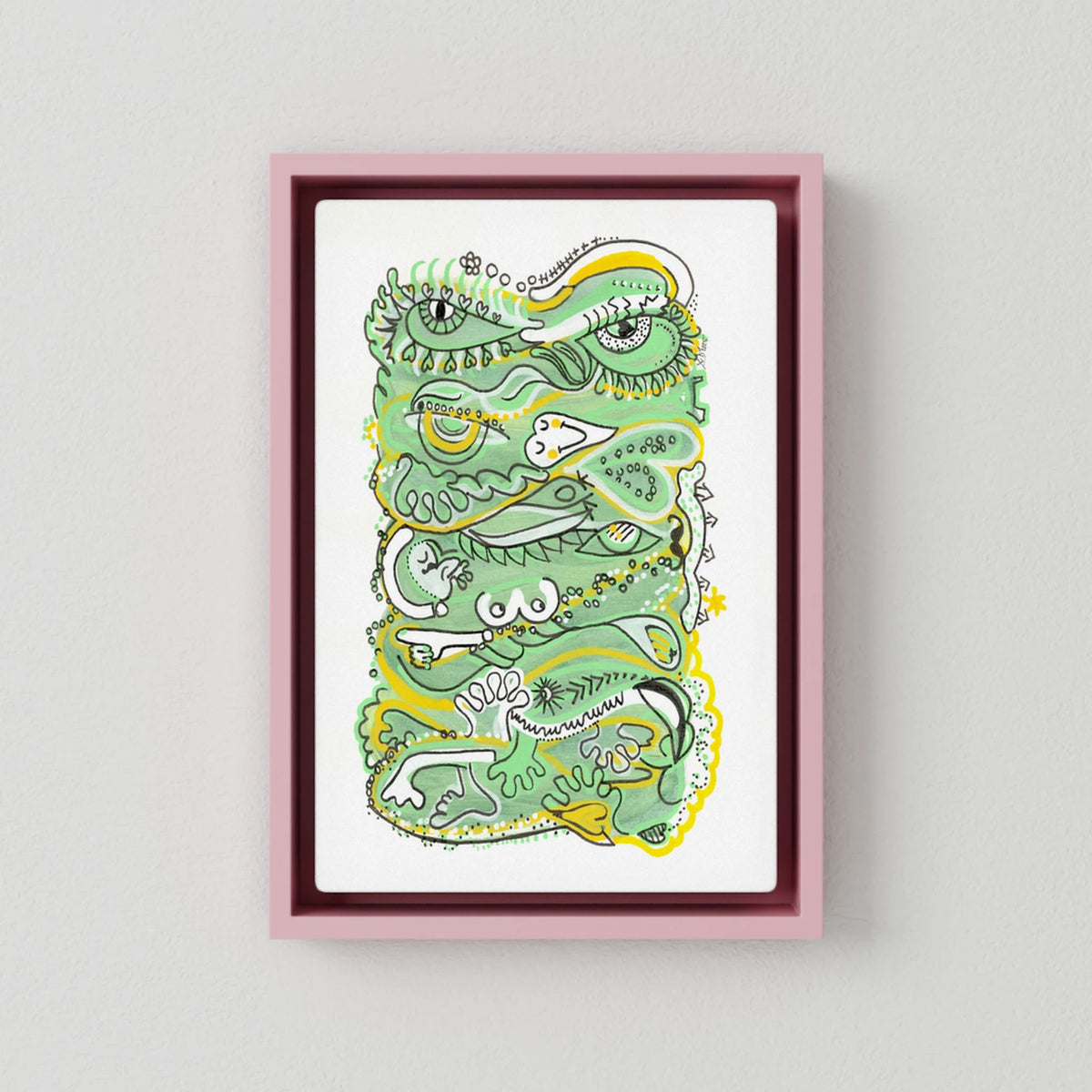 Canvas Print: Waves of Humanity (Colour Frames)